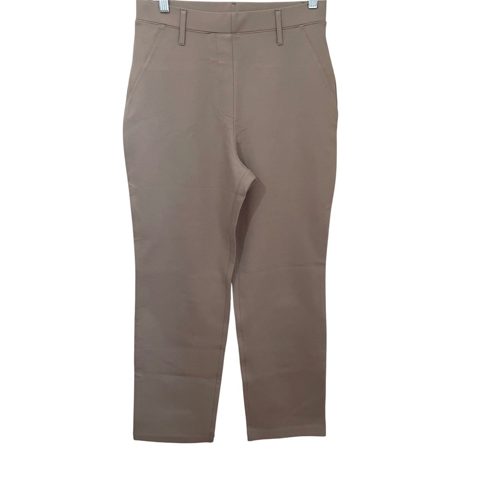 Quince Ultra-Stretch Ponte Straight Leg Pants Morel Grey Size S NWT